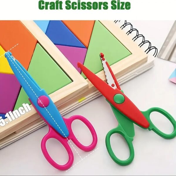 3pcs Plastic Safety Art Scissors for Crafts - Image 10