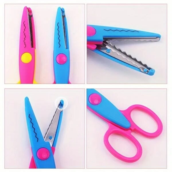 3pcs Plastic Safety Art Scissors for Crafts - Image 2