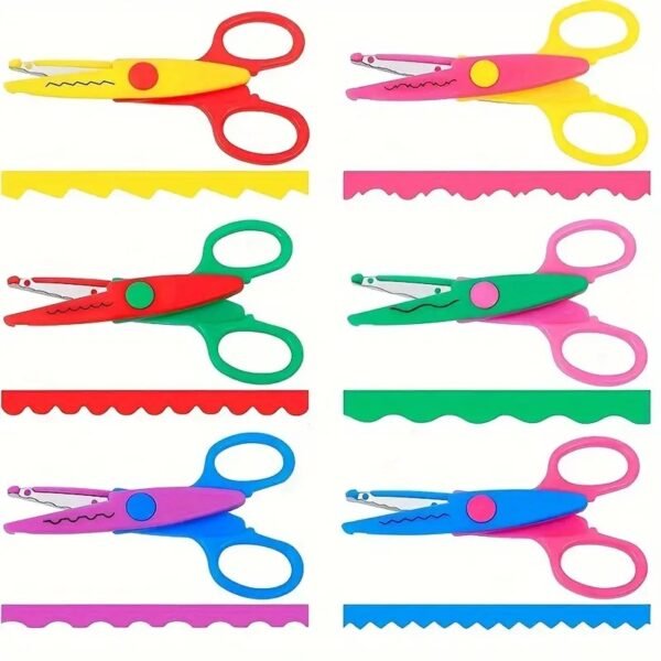 3pcs Plastic Safety Art Scissors for Crafts - Image 8