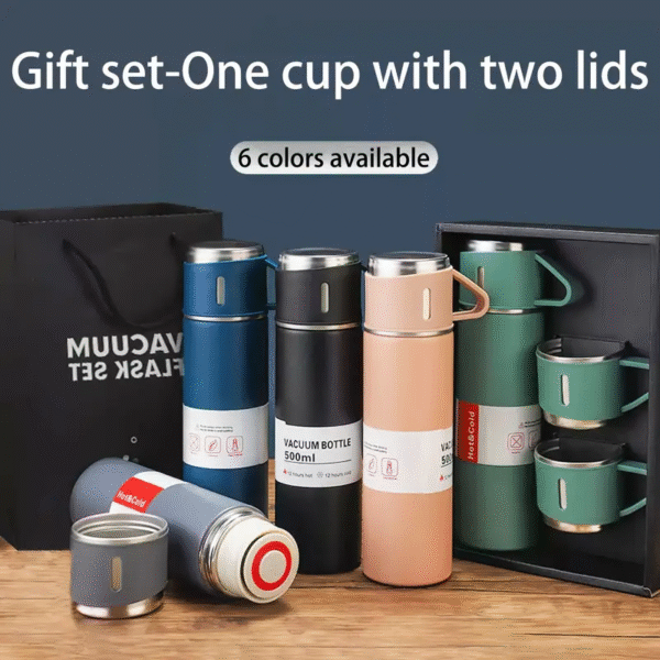 Stainless Steel Vacuum Flask Set - Image 5