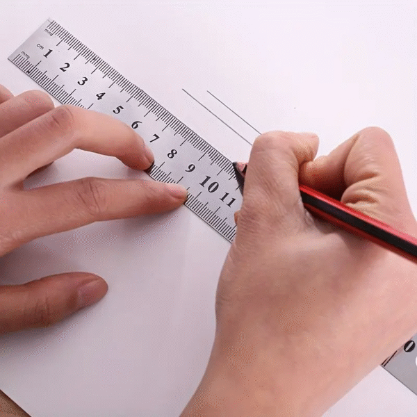 30cm Stainless Steel Ruler with Non-Slip Edge - Image 2