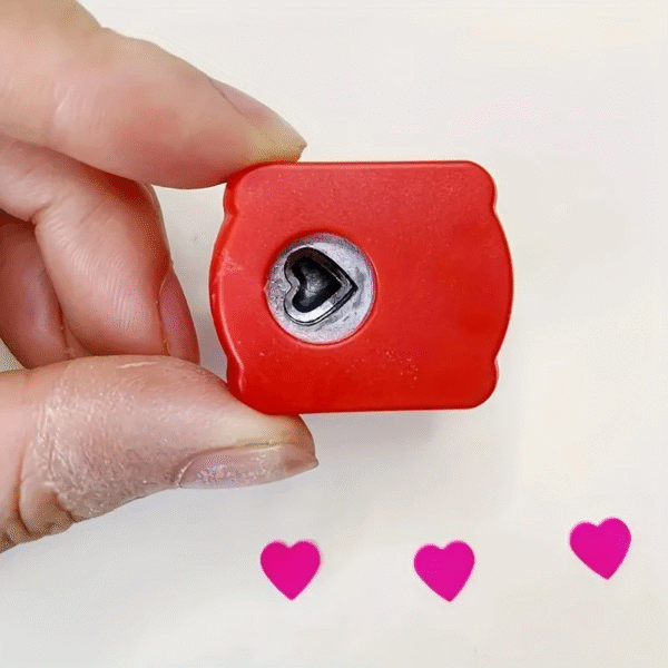 Mini Embossing & Paper Punch Set (3pcs) – Random Colours & Shapes for DIY Crafts - Image 6