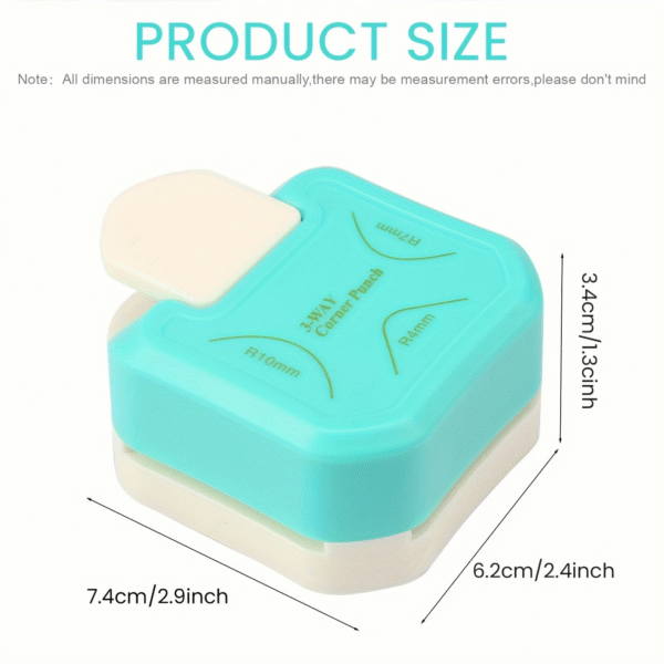 3 Way Corner Rounder Punch – 4mm, 7mm, 10mm Cutter for Paper Crafts & Scrapbooking - Image 7