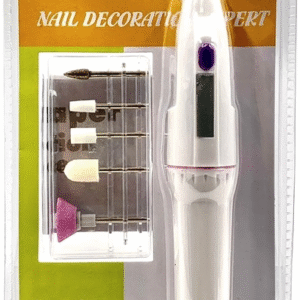 Electric Nail Grinder Set – 5-in-1 Manicure Pen with Sharpeners & Cleaning Brush
