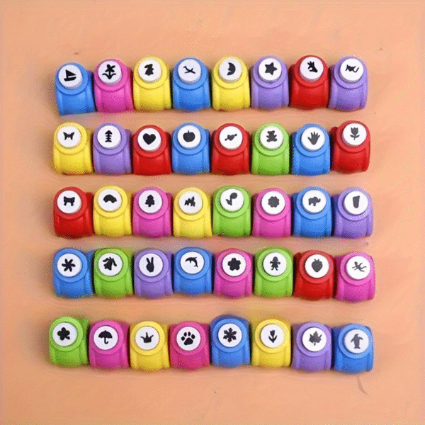 Mini Embossing & Paper Punch Set (3pcs) – Random Colours & Shapes for DIY Crafts - Image 4
