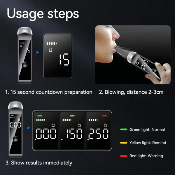 Automatic Alcohol Breath Tester – Portable, Accurate & One-Touch Operation - Image 4