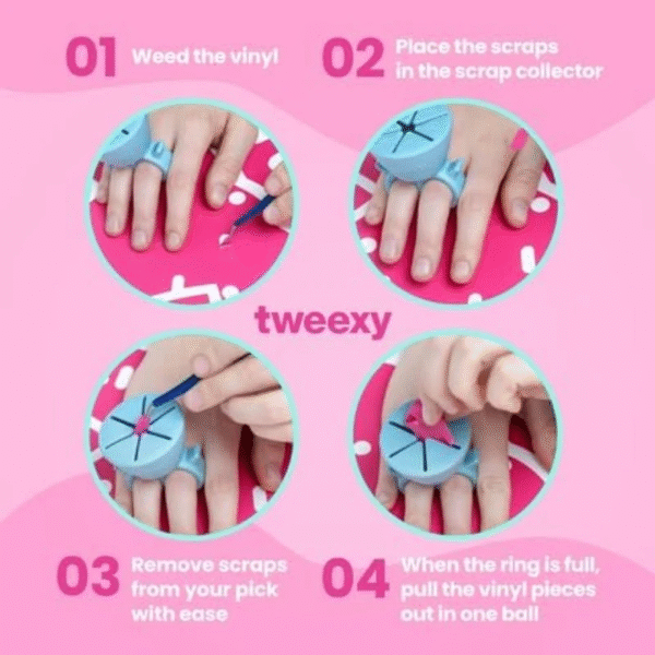 Vinyl Weeding Scrap Collector Ring – Silicone Debris Catcher for Cricut & Crafting - Image 5