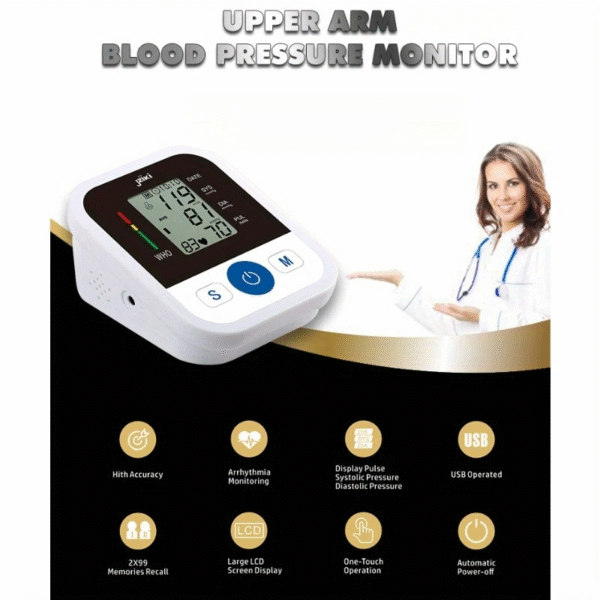 Electronic Blood Pressure Monitor – Digital, Automatic & Easy-to-Use Arm Cuff Device - Image 2