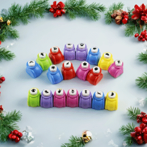 Mini Embossing & Paper Punch Set (3pcs) – Random Colours & Shapes for DIY Crafts