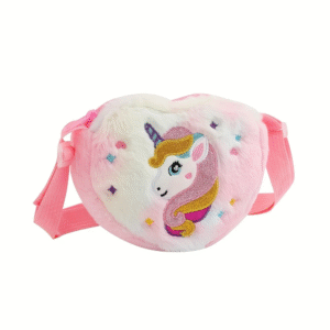 Unicorn Shoulder Coin Purse for Girls – Cute Cartoon Design, Lightweight & Zipper Closure