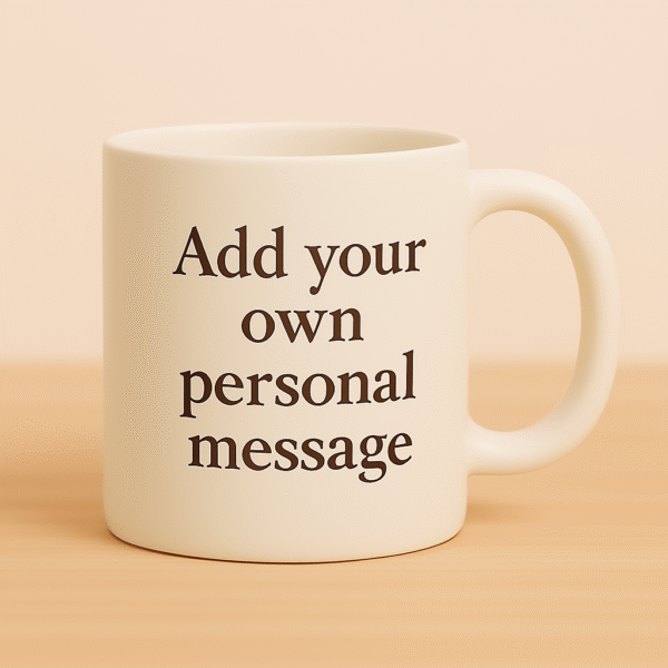 Personalized Ceramic Mug – Add Your Own Message