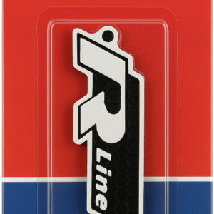 r line keychain | sleek automotive inspired accessory