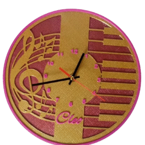 melody wall clock – glitter music edition
