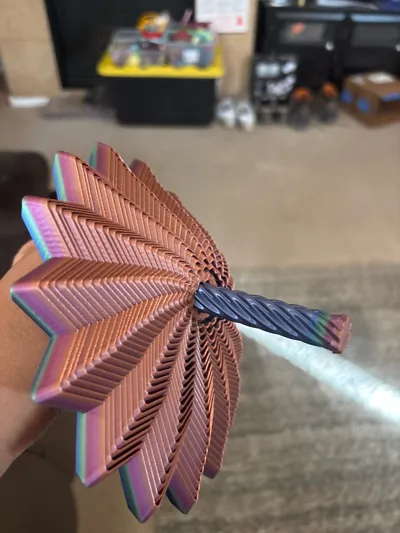 spiral bloom 3d‑printed sculpture random colour spiral bloom 3d‑printed sculpture random colour