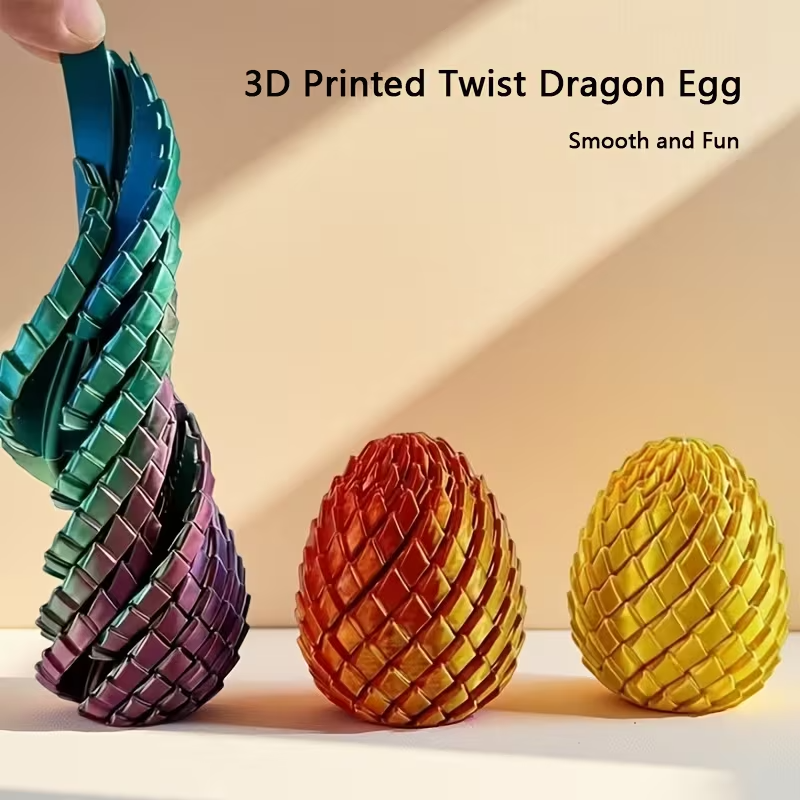 3d printed twisted dragon egg random colour 3d printed twisted dragon egg random colour